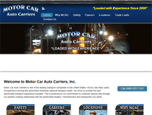 Tablet Screenshot of motorcarautocarriers.com